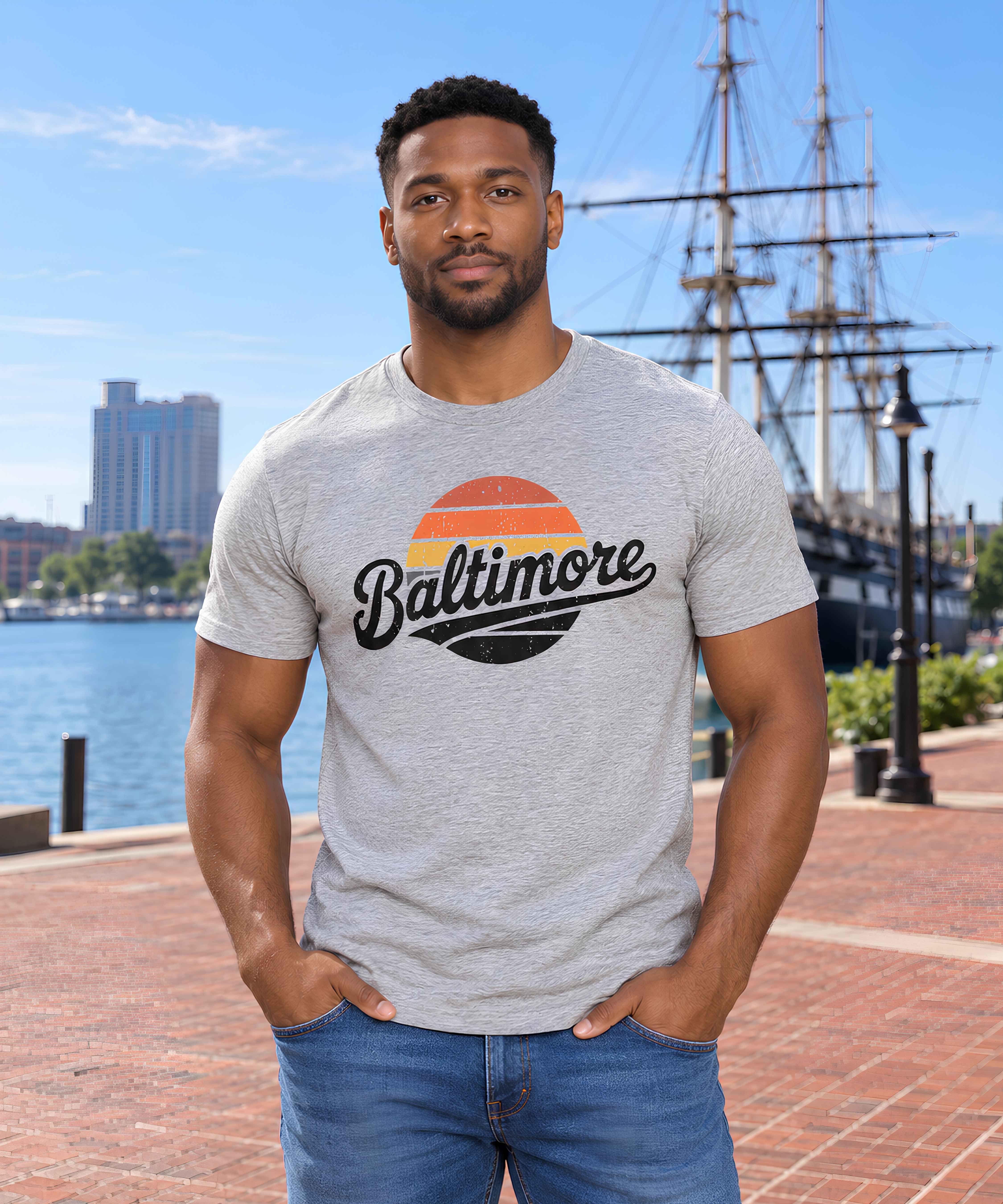Baltimore retro sunset design